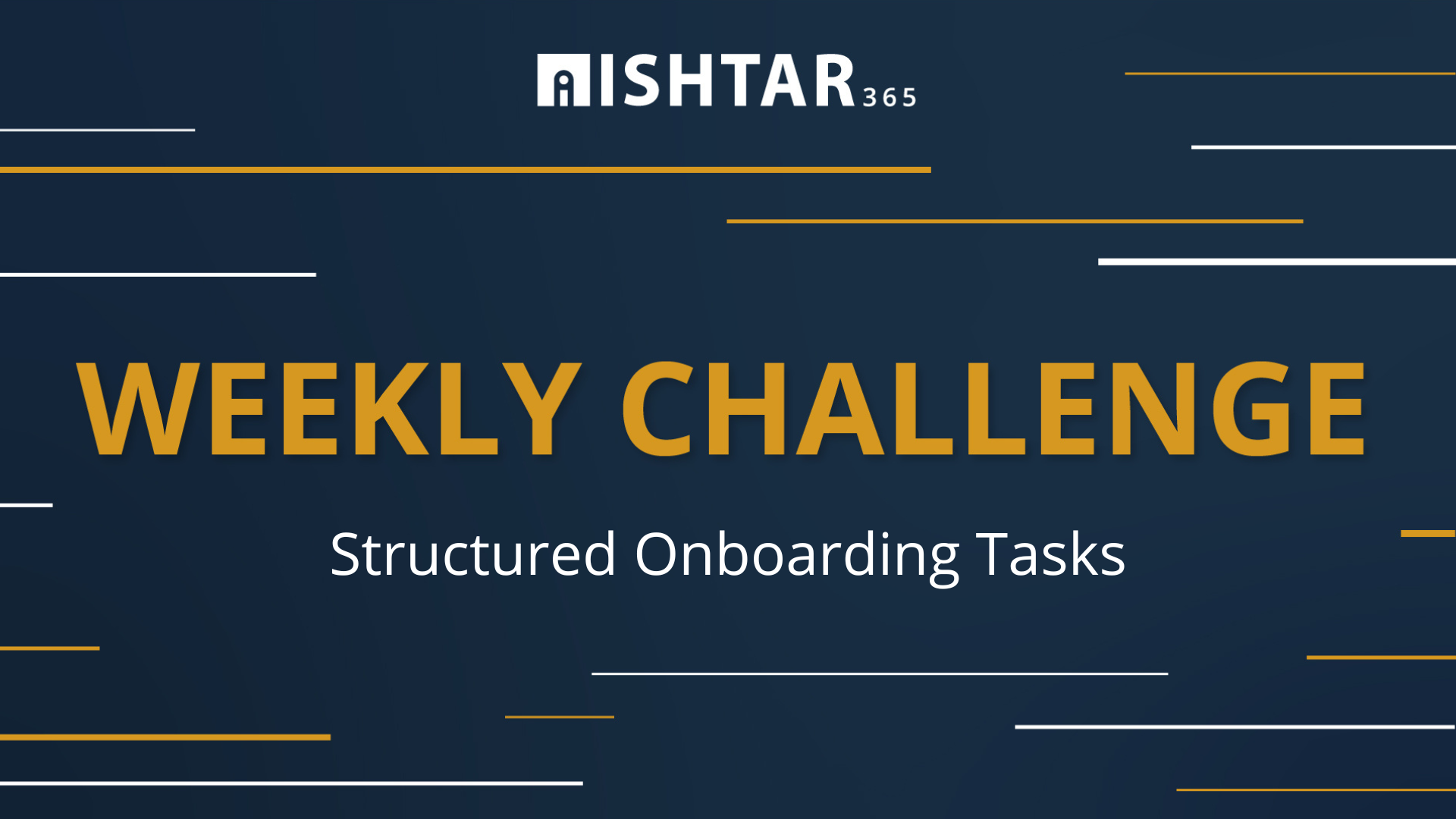 Structured Onboarding Tasks