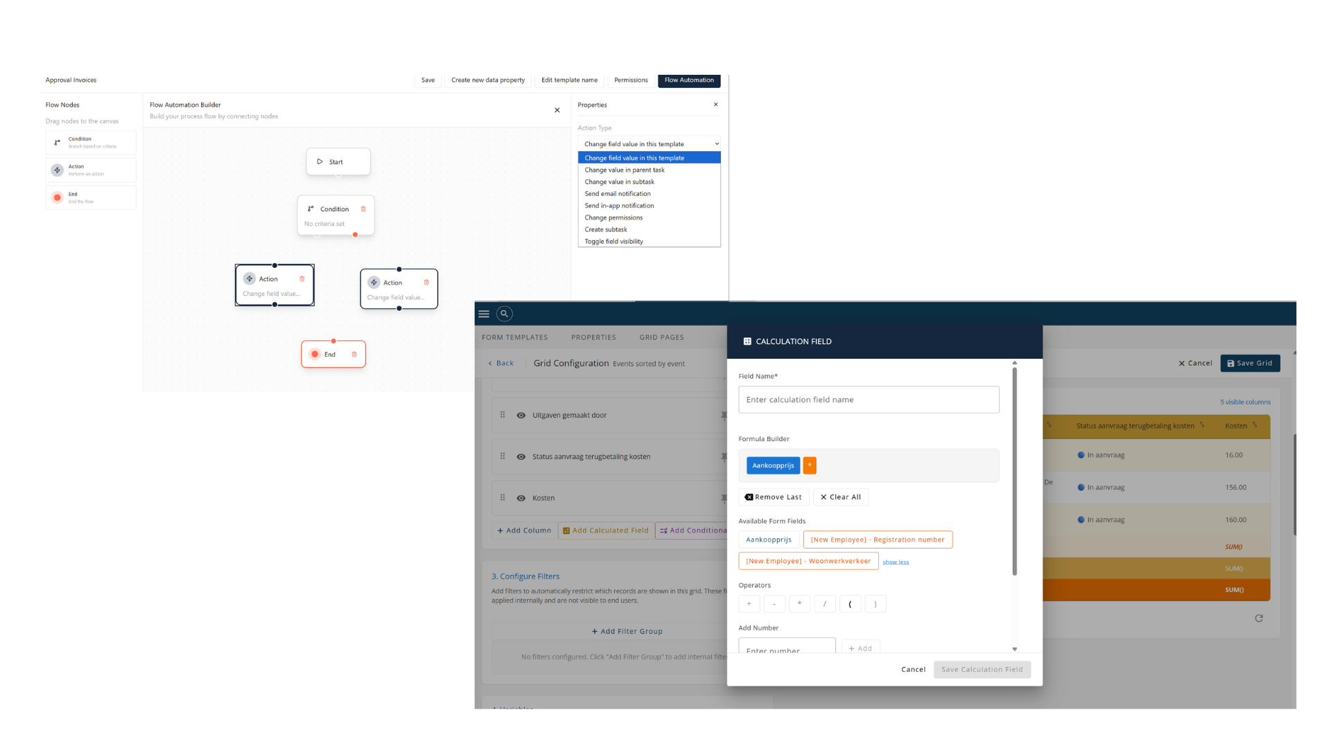 Datagrid et Flow Automation