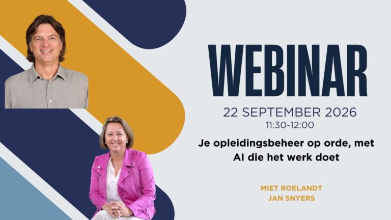 Webinar: Je opleidingsbeheer op orde, met AI die het werk doet